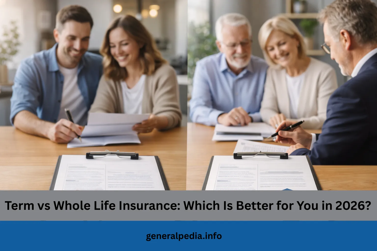 Comparing life insurance options in office shows Term vs Whole Life Insurance Which Is Better for You in 2026